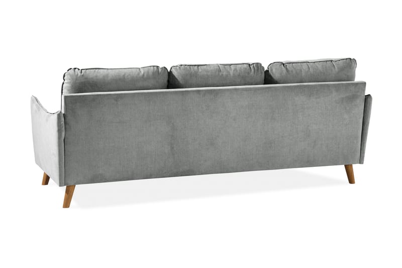 Trend Lyx 3-sits Vänstervänd L-formad Divansoffa i Tyg - Grå - Products - Möbler - Soffa - Divansoffa & schäslongsoffa - 4 sits soffa med divan