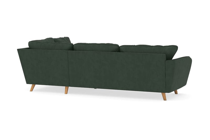Trend Lyx 4-sits Högervänd L-formad Schäslongsoffa i Manchester - Mörkgrön - Products - Möbler - Soffa - Divansoffa & schäslongsoffa - 4 sits soffa med divan