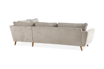 Trend Lyx 4-sits Högervänd L-formad Schäslongsoffa i Tyg - Beige - Products - Möbler - Soffa - Divansoffa & schäslongsoffa - 4 sits soffa med divan