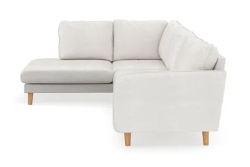 Trend Lyx 4-sits Vänstervänd L-formad Schäslongsoffa i Bouclé - Vit - Products - Möbler - Soffa - Divansoffa & schäslongsoffa - 4 sits soffa med divan