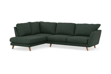 Trend Lyx 4-sits Vänstervänd L-formad Schäslongsoffa i Manchester - Mörkgrön - Products - Möbler - Soffa - Divansoffa & schäslongsoffa - 4 sits soffa med divan