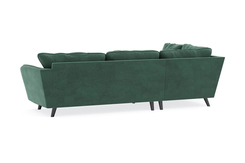 Trend Lyx 4-sits Vänstervänd L-formad Schäslongsoffa i Sammet - Mörkgrön - Products - Möbler - Soffa - Divansoffa & schäslongsoffa - 4 sits soffa med divan