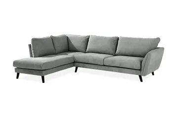 Trend Lyx 4-sits Vänstervänd L-formad Schäslongsoffa i Tyg - Grå - Products - Möbler - Soffa - Divansoffa & schäslongsoffa - 4 sits soffa med divan