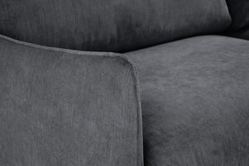Trend Lyx Schäslongsoffa Höger - Mörkgrå/Ek - Products - Möbler - Soffa - Divansoffa & schäslongsoffa - 4 sits soffa med divan