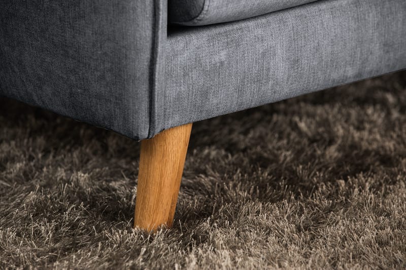 Trend Lyx Schäslongsoffa Höger - Mörkgrå/Svart - Products - Möbler - Soffa - Divansoffa & schäslongsoffa - 4 sits soffa med divan