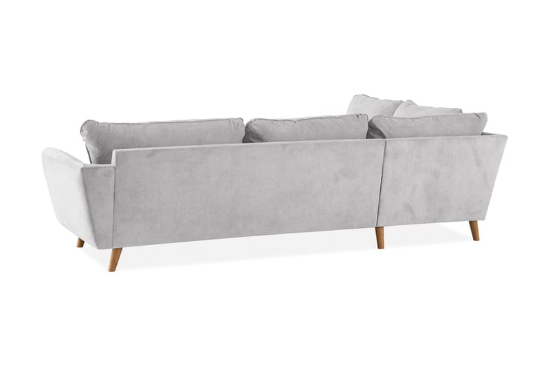 Trend Lyx Schäslongsoffa Vänster - Ljusgrå/Ek - Products - Möbler - Soffa - Divansoffa & schäslongsoffa - 4 sits soffa med divan