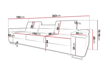 Gabina Soffa 3-sits - Brun - Products - Möbler - Soffa - Skinnsoffa