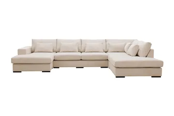 Grande 5-sits U-Soffa med Divan Vänster - Beige Manchester - Products - Möbler - Soffa - U-soffa
