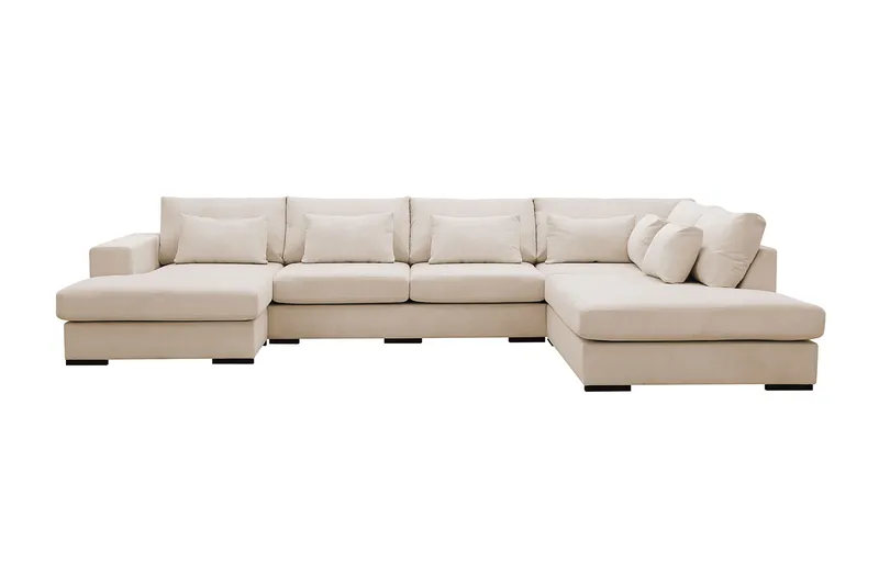 Grande 5-sits U-Soffa med Divan Vänster - Beige Manchester - Products - Möbler - Soffa - U-soffa