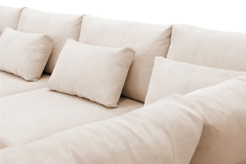 Grande 5-sits U-Soffa med Divan Vänster - Beige Manchester - Products - Möbler - Soffa - U-soffa