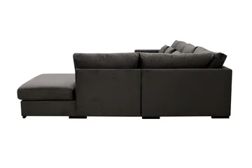 Grande 5-sits U-Soffa med Divan Vänster - Mörkgrå Sammet - Products - Möbler - Soffa - Sammetssoffa
