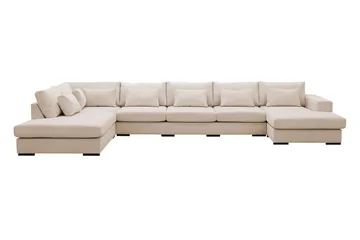 Grande 6-sits U-Soffa med Divan Höger - Beige Manchester - Products - Möbler - Soffa - U-soffa