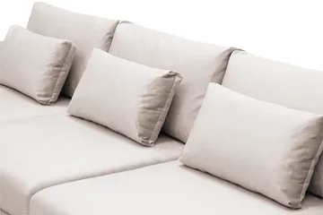 Grande 6-sits U-Soffa med Divan Vänster - Beige Sammet - Products - Möbler - Soffa - Sammetssoffa