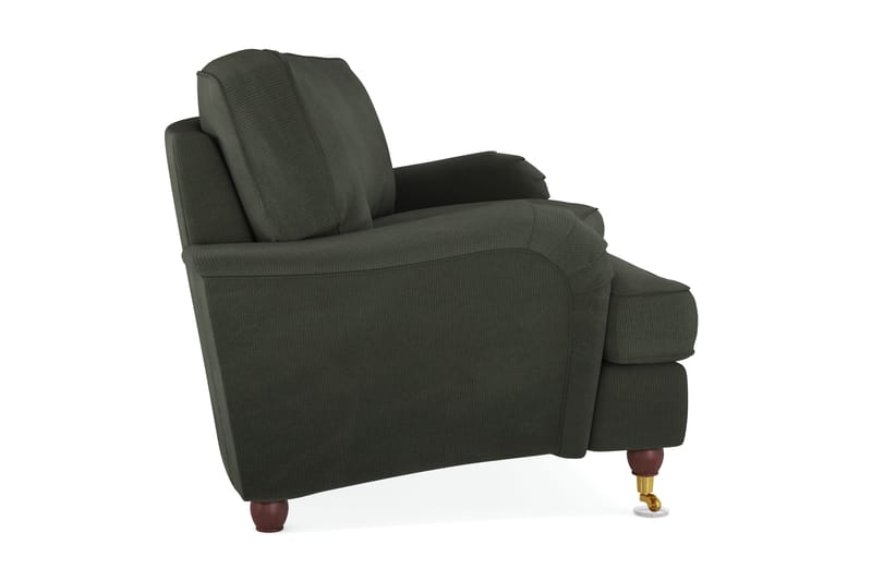 Howard Lyx 3-sits Svängd Manchestersoffa - Mörkgrön - Products - Möbler - Soffa - 3 sits soffa