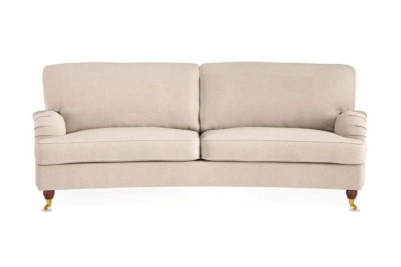 Howard Lyx 3-sits Svängd Tygsoffa, Beige