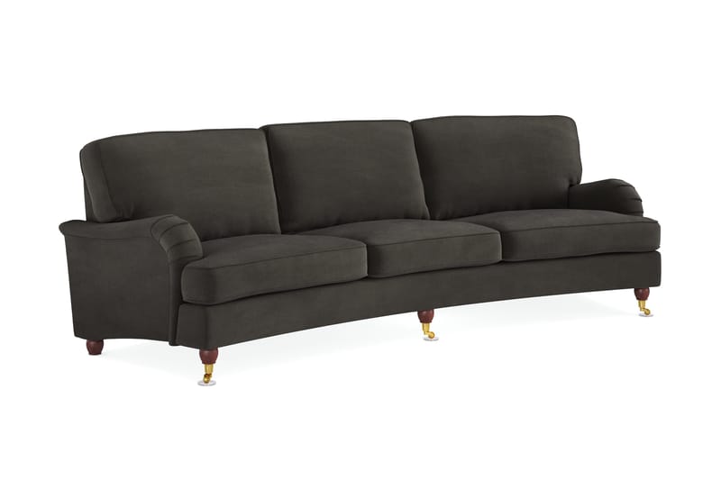 Howard Lyx 4-sits Svängd Manchestersoffa - Mörkgrå - Products - Möbler - Soffa - Howardsoffa