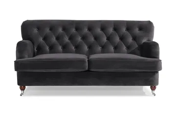 Howard Riviera 2-sits Sammetssoffa - Mörkgrå - Products - Möbler - Soffa - Sammetssoffa
