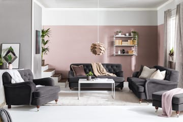 Howard Riviera 2-sits Sammetssoffa - Mörkgrå - Products - Möbler - Soffa - Sammetssoffa