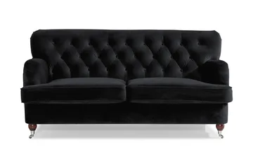 Howard Riviera 2-sits Sammetssoffa - Svart - Products - Möbler - Soffa - Sammetssoffa