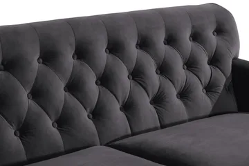 Howard Riviera 3-sits Sammetssoffa - Mörkgrå - Products - Möbler - Soffa - 3 sits soffa