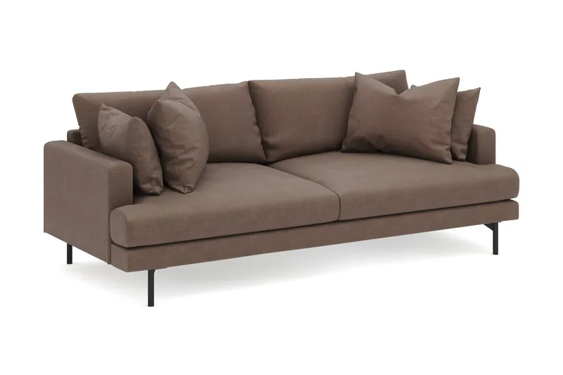 Menard 4-sits Djup Tygsoffa - Brun - Products - Möbler - Soffa - 4 sits soffa