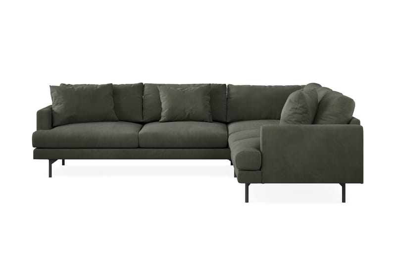 Menard 6-sits Högervänd L-formad Hörnsoffa i Manchester - Mörkgrön - Products - Möbler - Soffa - Hörnsoffa