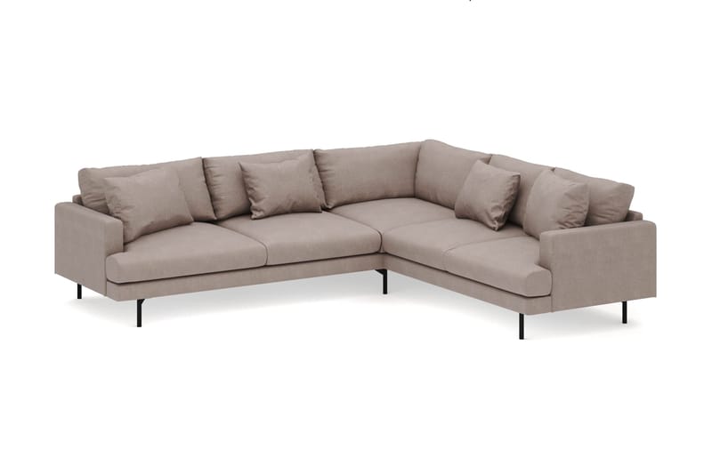 Menard 6-sits Högervänd L-formad Hörnsoffa i Tyg - Brun - Products - Möbler - Soffa - Hörnsoffa