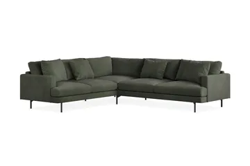 Menard 6-sits Vänstervänd L-formad Hörnsoffa i Manchester - Mörkgrön - Products - Möbler - Soffa - Hörnsoffa