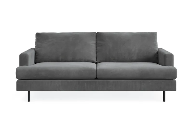 Menard Compact 3-sits Manchestersoffa - Grå - Products - Möbler - Soffa - 3 sits soffa