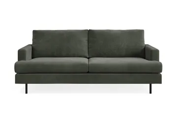 Menard Compact 3-sits Manchestersoffa - Mörkgrön - Products - Möbler - Soffa - 3 sits soffa