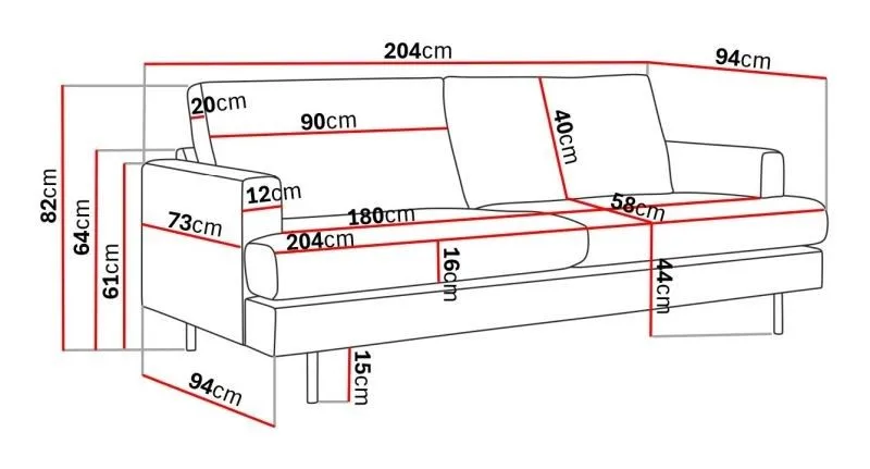 Menard Compact 3-sits Sammetssoffa - Krämvit - Products - Möbler - Soffa - 3 sits soffa
