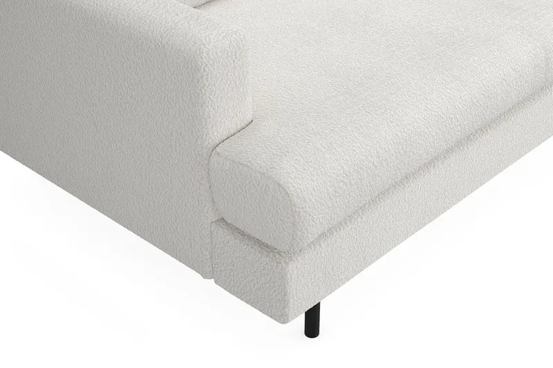Menard Compact 3-sits Soffa i Bouclé - Vit - Products - Möbler - Soffa - 3 sits soffa