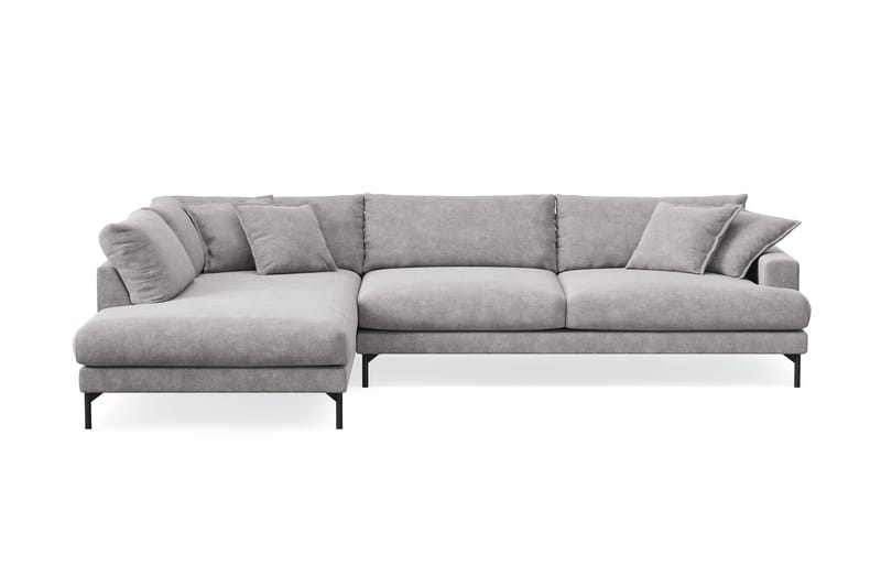 Menard Premium 5-sits Vänstervänd L-formad Djup Schäslongsoffa i Chenille - Grå - Products - Möbler - Soffa - Divansoffa & schäslongsoffa