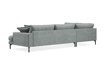 Menard Premium 5-sits Vänstervänd L-formad Djup Schäslongsoffa i Chenille - Grå/Blå - Products - Möbler - Soffa - Divansoffa & schäslongsoffa