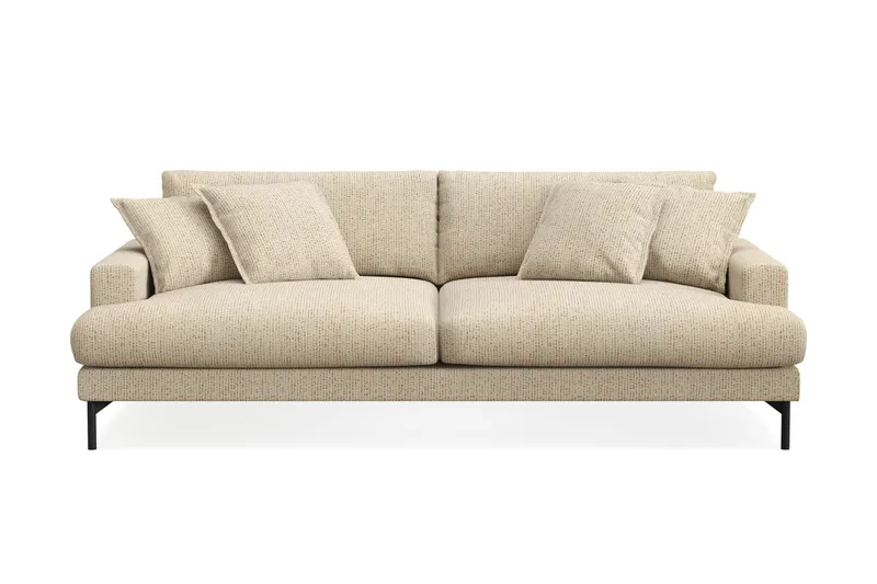 Menard Premium 4-sits Djup Soffa i Chenille - Beige - Products - Möbler - Soffa - 4 sits soffa