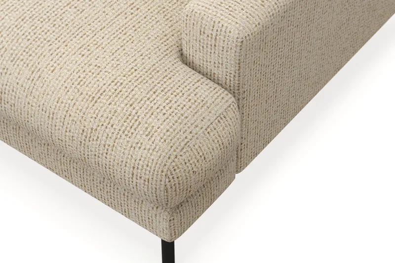 Menard Premium 5-sits Vänstervänd L-formad Djup Schäslongsoffa i Chenille - Beige - Products - Möbler - Soffa - Divansoffa & schäslongsoffa