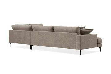 Menard Premium 5-sits Högervänd L-formad Djup Schäslongsoffa i Chenille - Brun - Products - Möbler - Soffa - Divansoffa & schäslongsoffa