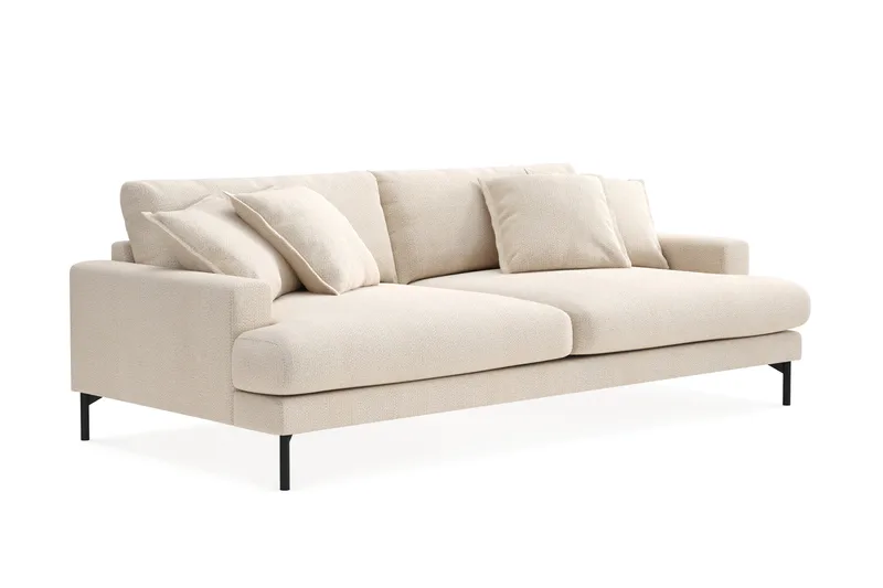 Menard Premium 4-sits Djup Soffa i Chenille - Ljusbeige - Products - Möbler - Soffa - 4 sits soffa