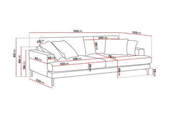 Menard Premium 4-sits Djup Soffa i Chenille - Brun - Products - Möbler - Soffa - 4 sits soffa