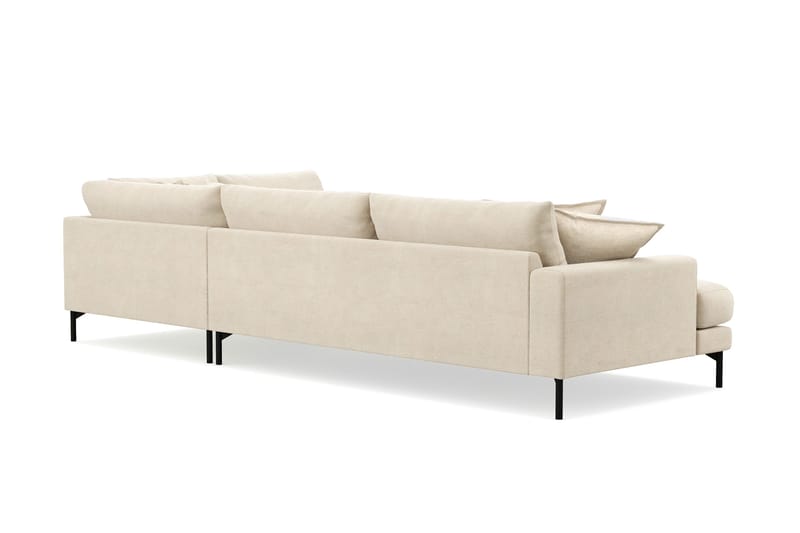 Menard Premium 5-sits Högervänd L-formad Djup Schäslongsoffa i Chenille - Beige - Products - Möbler - Soffa - Divansoffa & schäslongsoffa
