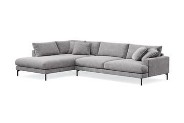 Menard Premium 5-sits Vänstervänd L-formad Djup Schäslongsoffa i Chenille - Grå - Products - Möbler - Soffa - Divansoffa & schäslongsoffa