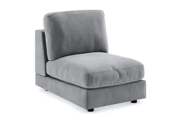 Arken 1-sits Mittmodul i Sammet 70 cm bred - Ljusgrå - Products - Möbler - Soffa - Modulsoffa - Mittmodul