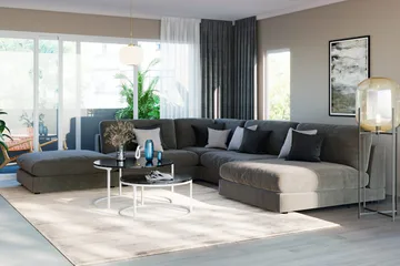 Arken 1-sits Mittmodul i Sammet 90 cm bred - Mörkgrå - Products - Möbler - Soffa - Modulsoffa - Mittmodul