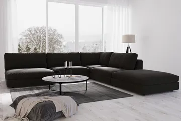 Arken 2-sits Divanmodul i Tyg - Svart - Products - Möbler - Soffa - Modulsoffa - Övriga moduler till modulsoffa