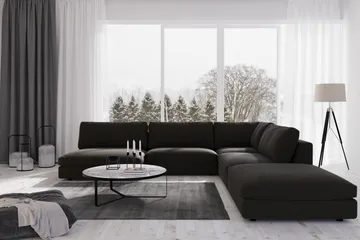 Arken 2-sits Divanmodul i Tyg - Svart - Products - Möbler - Soffa - Modulsoffa - Övriga moduler till modulsoffa