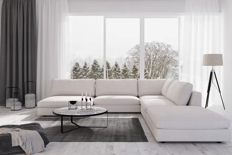 Arken 2-sits Mittmodul i Tyg 120 cm bred - Ljusgrå - Products - Möbler - Soffa - Modulsoffa - Mittmodul