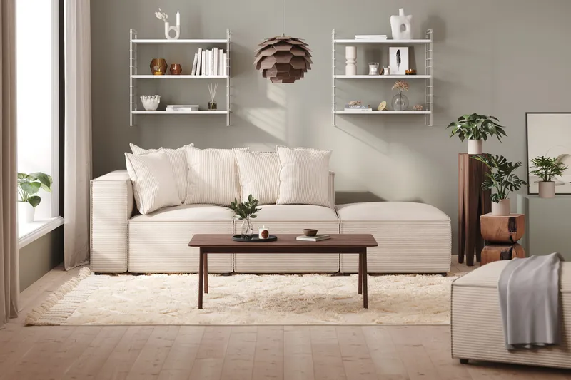 Cubo 1-sits Vänstermodul i Manchester 108 cm bred - Beige - Products - Möbler - Soffa - Modulsoffa - Övriga moduler till modulsoffa