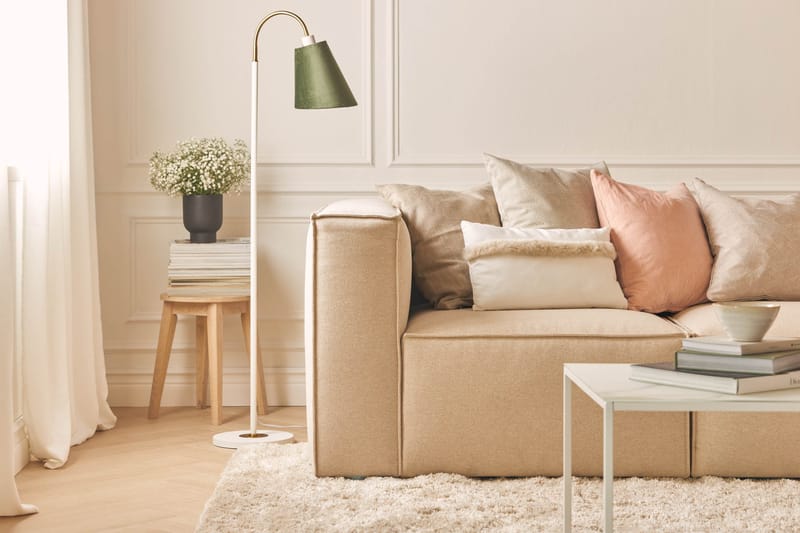 Cubo 1-sits Vänstermodul i Tyg 108 cm bred - Beige - Products - Möbler - Soffa - Modulsoffa - Övriga moduler till modulsoffa