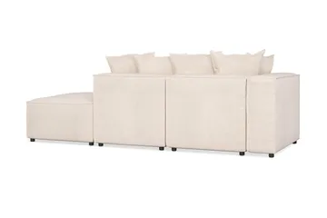 Cubo 3-sits Djup Modulsoffa + Fotpall i Tyg - Beige - Products - Möbler - Soffa - Modulsoffa - Komplett modulsoffa