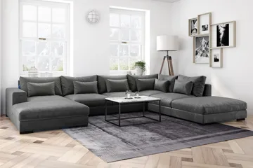 Dubai Mittmodul Sammet - Mörkgrå - Products - Möbler - Soffa - Modulsoffa - Mittmodul